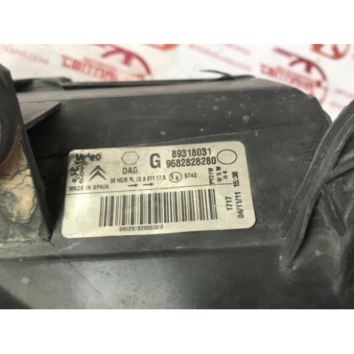 Фара передняя левая Citroen Berlingo 2008-2012 9682828280